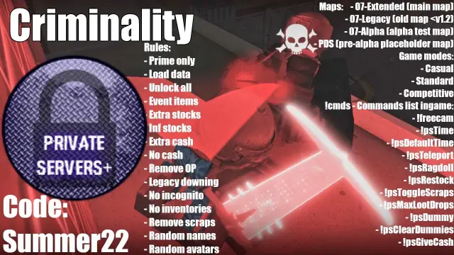 Criminality Codes (October 2026) – Working Codes