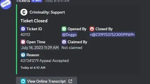 Criminality Roblox Discord Server: Ban Appeals and Clans